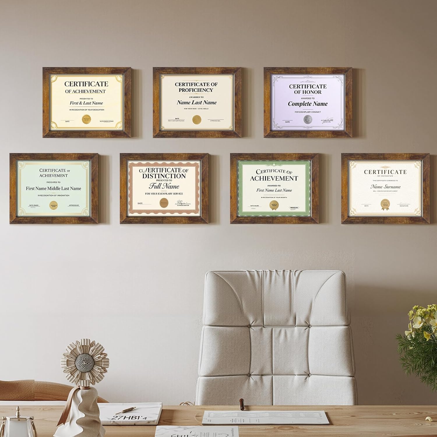 Certifications wall at The Smile Lounge...Dental clinic